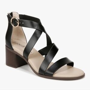 LifeStride womens Heritage Strappy Block Heel Dress Sandals